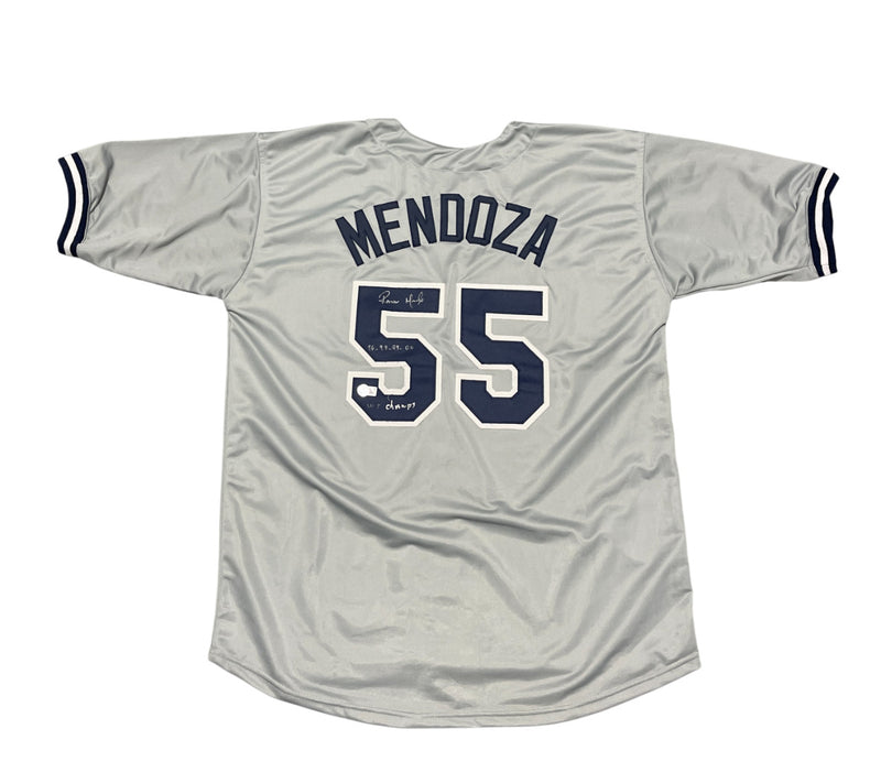 Ramiro Mendoza Signed New York Yankees Custom Jersey (WS Inscription)