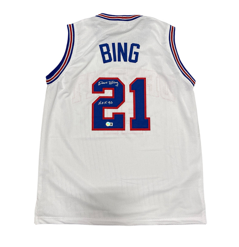 Dave Bing Signed Detroit Pistons Custom Basketball Jersey (HOF 90)