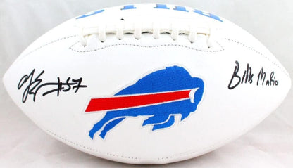 AJ Epenesa Signed Buffalo Bills Logo Football - Bills Mafia Inscription