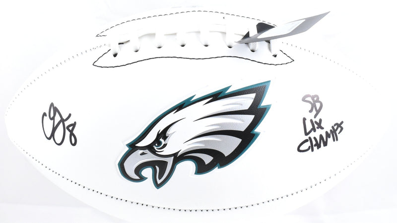 CJ Gardner-Johnson Signed Philadelphia Eagles Logo Football - SB LIX Champs