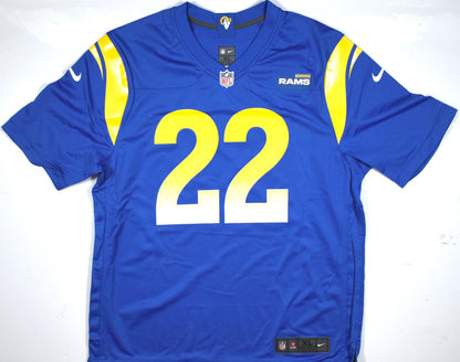 Blake Corum Autographed Los Angeles Rams Nike Blue Jersey