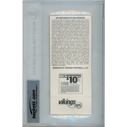 Adrian Peterson Autographed Minnesota Vikings Slabbed Ticket Stub