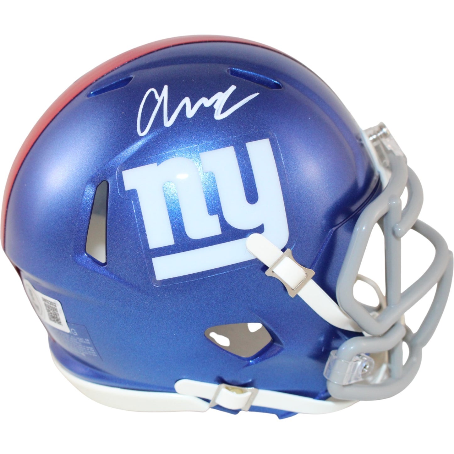 Abdul Carter Signed New York Giants Mini Helmet Beckett BAS