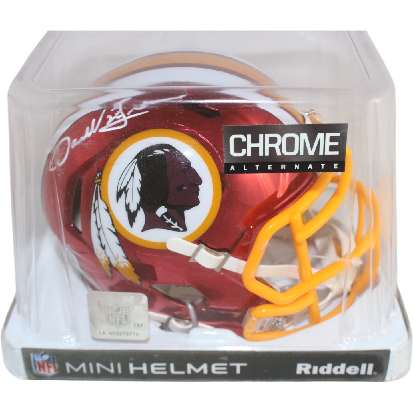 Darrell Green Washington Redskins Autographed Chrome Mini Helmet