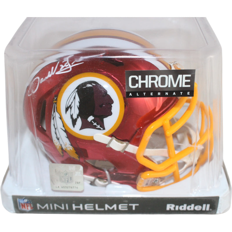 Darrell Green Washington Redskins Autographed Chrome Mini Helmet