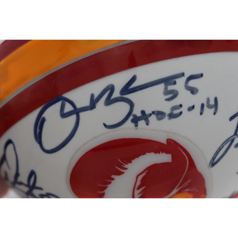 Lee Roy Selmon & Multi-Signed Buccaneers Throwback Mini Helmet