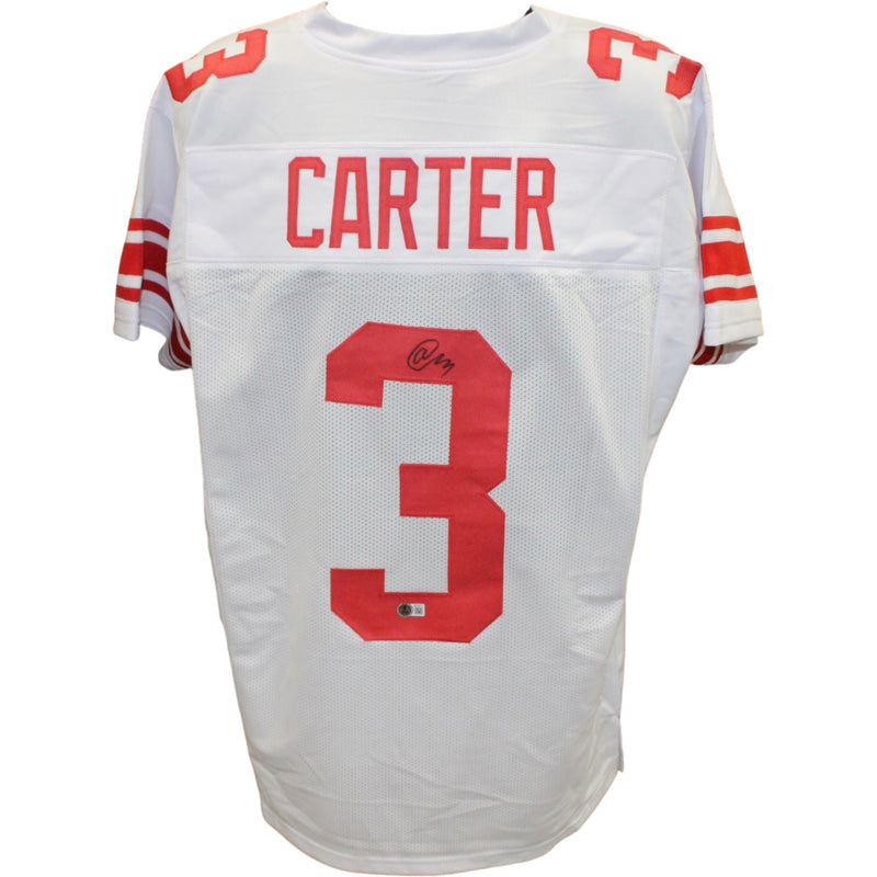 Abdul Carter Autographed White Custom Jersey