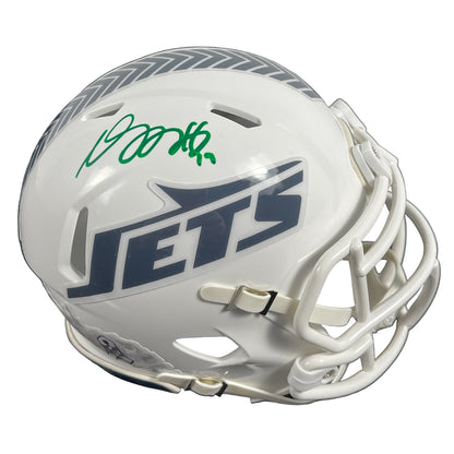 Davante Adams Signed New York Jets 2024 Salute to Service Mini Helmet BAS