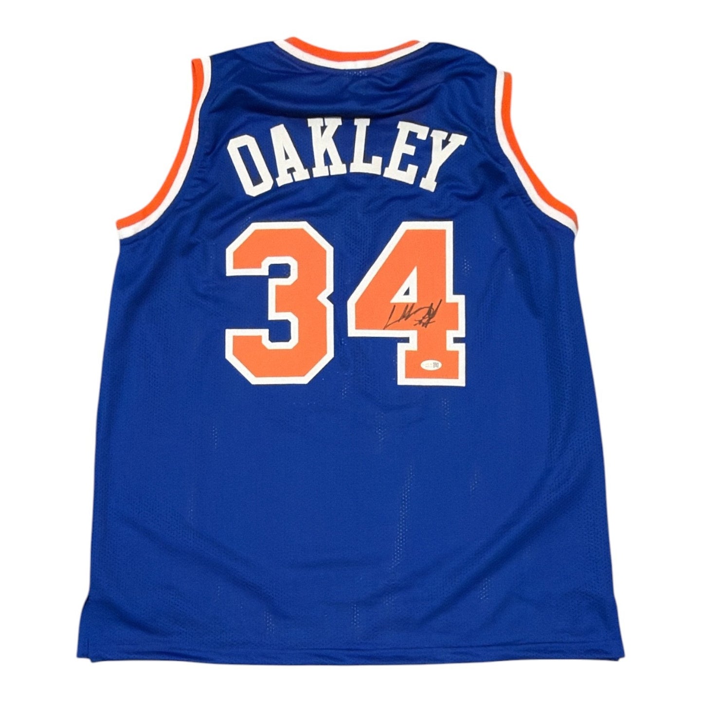 Charles Oakley Signed New York Knicks Custom Jersey