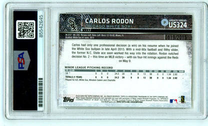Carlos Rodon Signed 2015 Topps Update Gold Rookie Card PSA Authentic