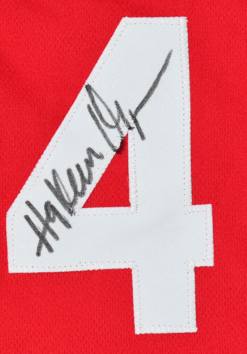 Hakeem Olajuwon & Clyde Drexler Autographed Houston Red Custom Jersey