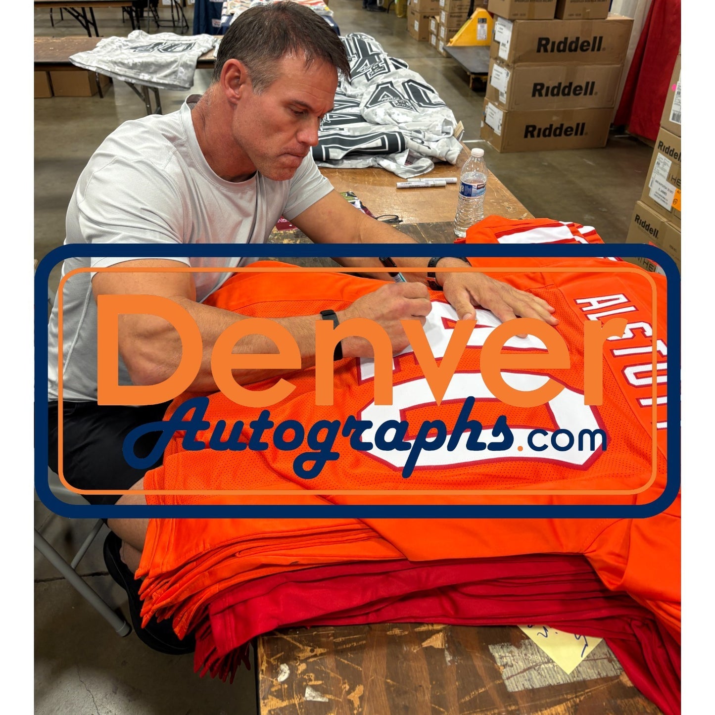 Mike Alstott Autographed Orange Throwback Custom Jersey "A-Train" Inscription