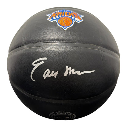 Earl Monroe Signed New York Knicks Wilson NBA Basketball - Black
