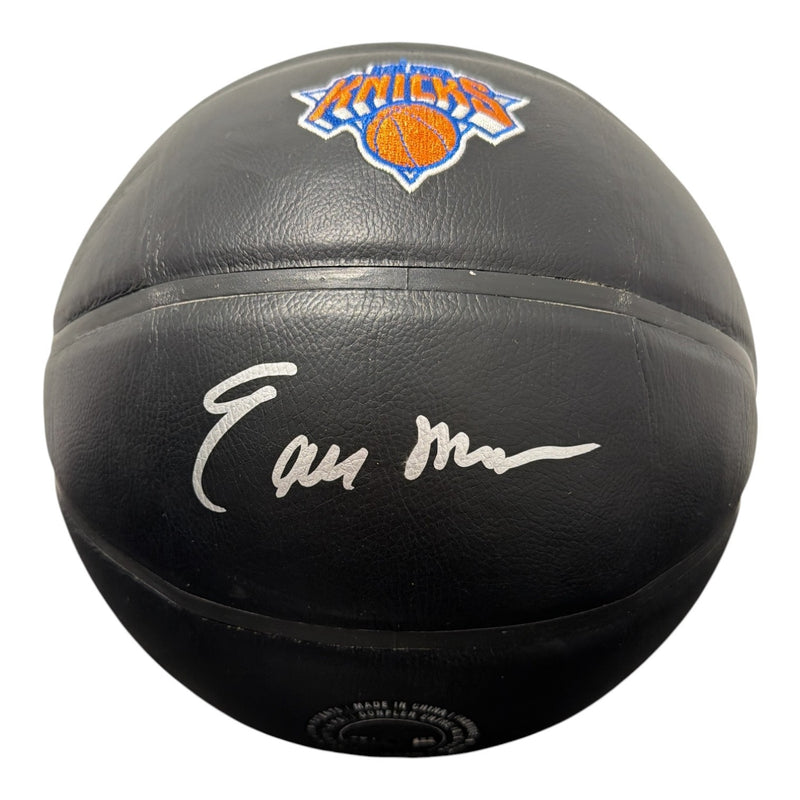 Earl Monroe Signed New York Knicks Wilson NBA Basketball - Black