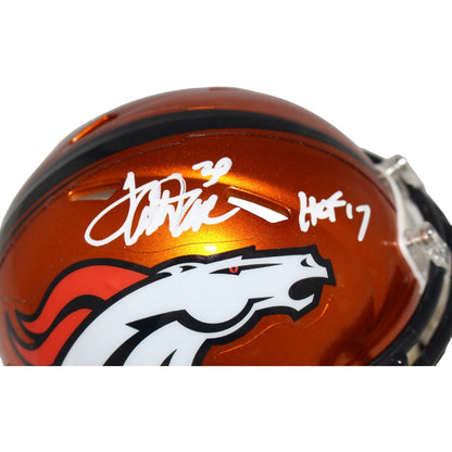 Terrell Davis Signed Denver Broncos Flash Mini Helmet (HOF Inscription)