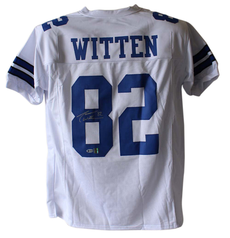 Jason Witten Signed Dallas Cowboys White Custom Football Jersey - BAS