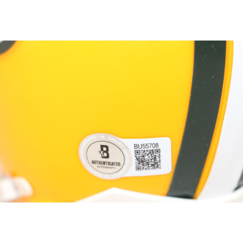 Brett Favre Signed Green Bay Packers Mini Helmet (Left Side)