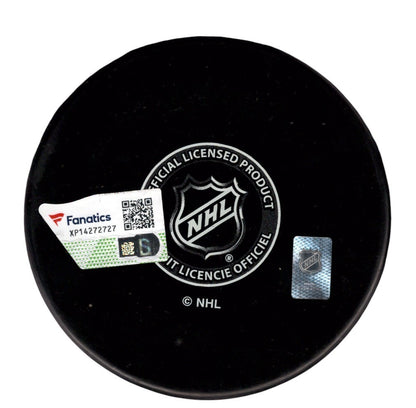 Macklin Celebrini Signed San Jose Sharks Logo Puck