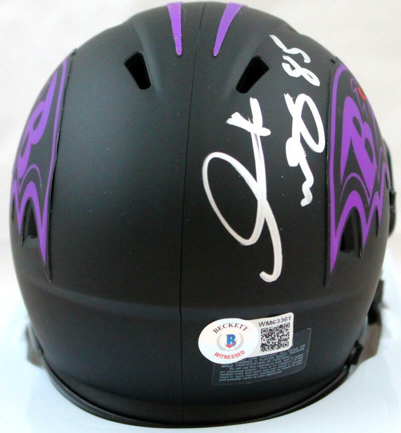 Derrick Mason Signed Baltimore Ravens Eclipse Speed Mini Helmet