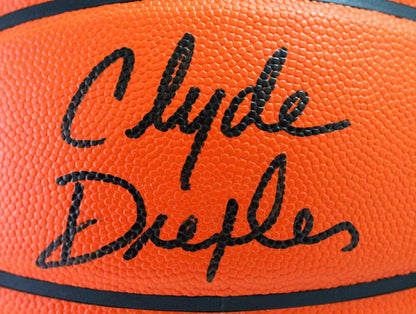 Clyde Drexler Autographed Spalding Black NBA Basketball