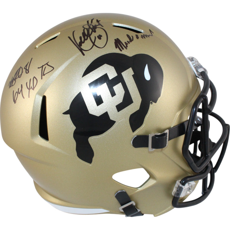 Kordell Stewart & Michael Westbrook Signed Colorado Buffaloes Full Size Helmet
