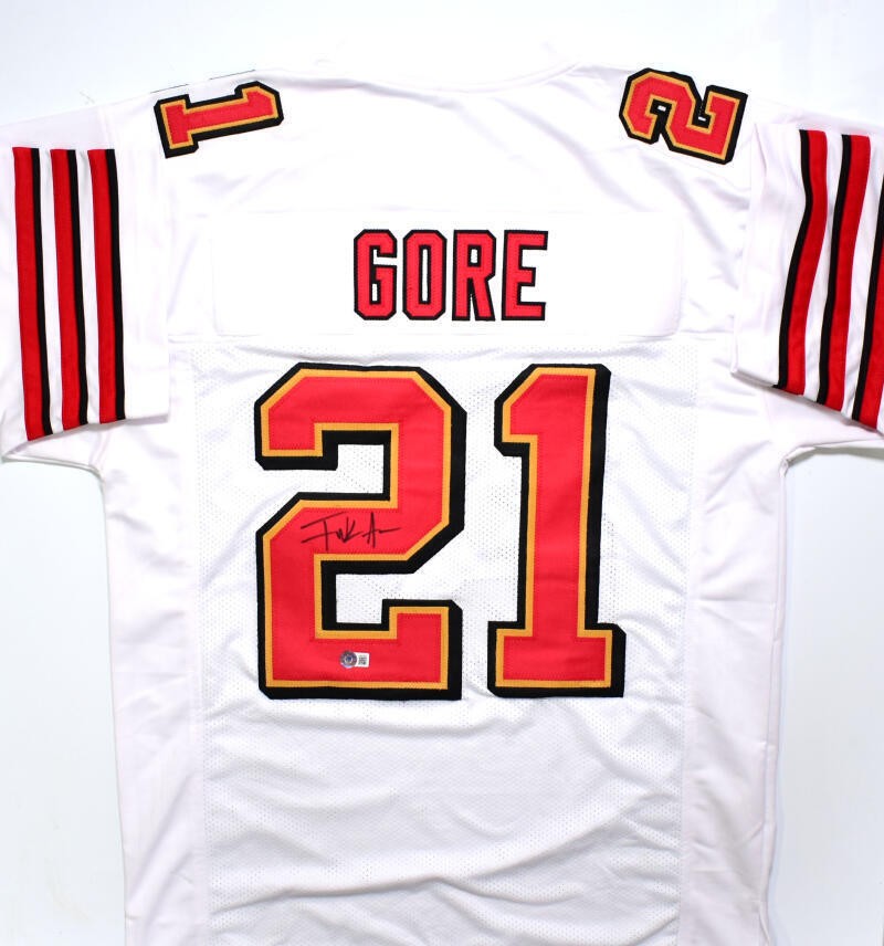 Frank Gore Autographed White Custom Jersey