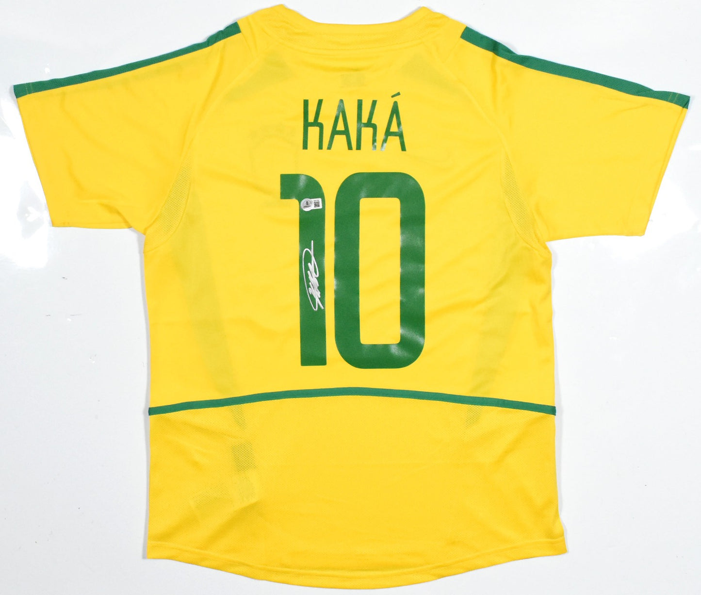 Kaka Autographed Brazil National Team Home Jersey
