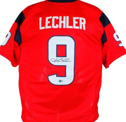 Shane Lechler Autographed Red Custom Football Jersey