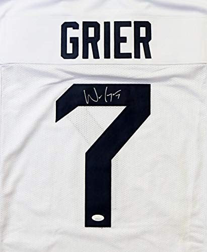 Will Grier Autographed White Custom College Style Jersey