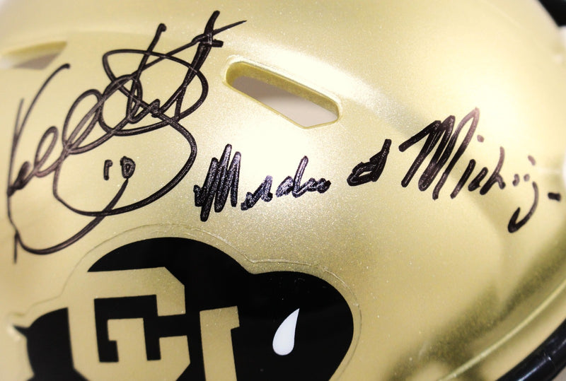 Kordell Stewart Signed Colorado Buffaloes Mini Helmet Miracle at Michigan
