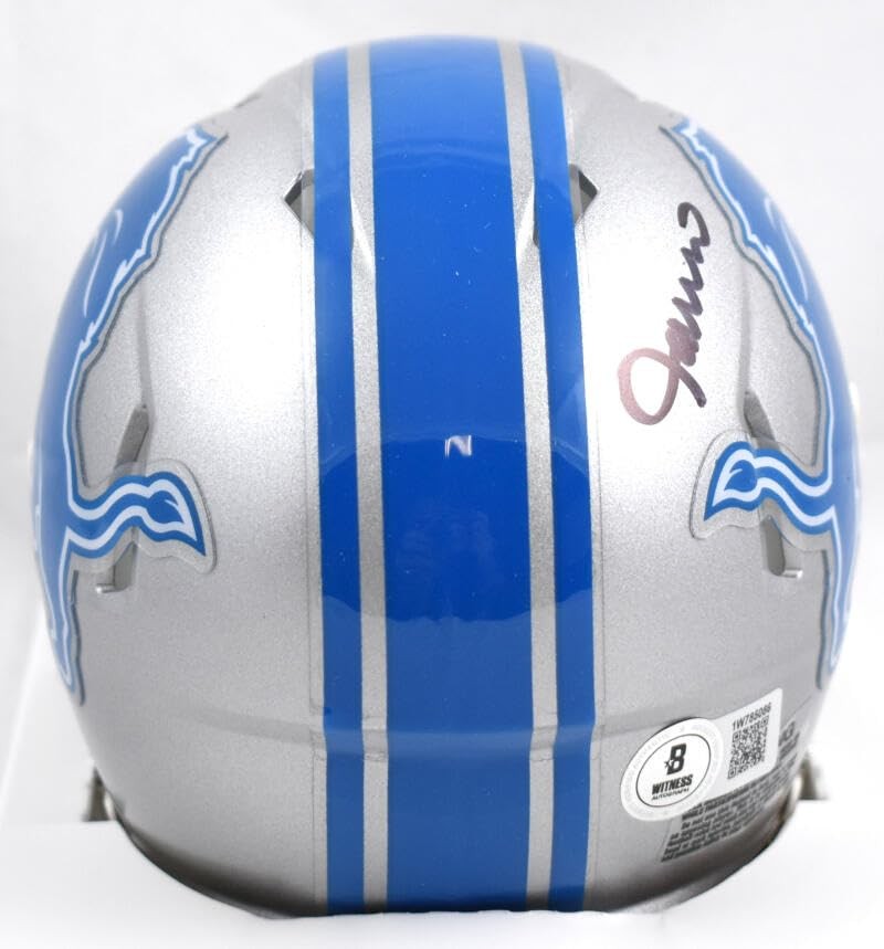 Jameson Williams Signed Detroit Lions Speed Mini Helmet (Black)