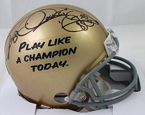 Raghib Rocket Ismail Signed Notre Dame Mini Helmet - PLAC Inscribed
