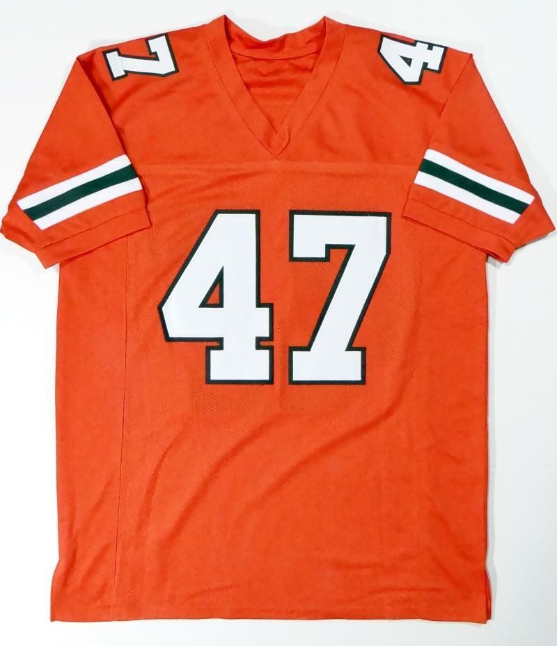 Michael Irvin Signed Orange College Style Jersey