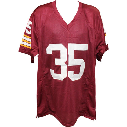Calvin Hill Autographed Red Pro Style Jersey - HTTR Inscription BAS Witness