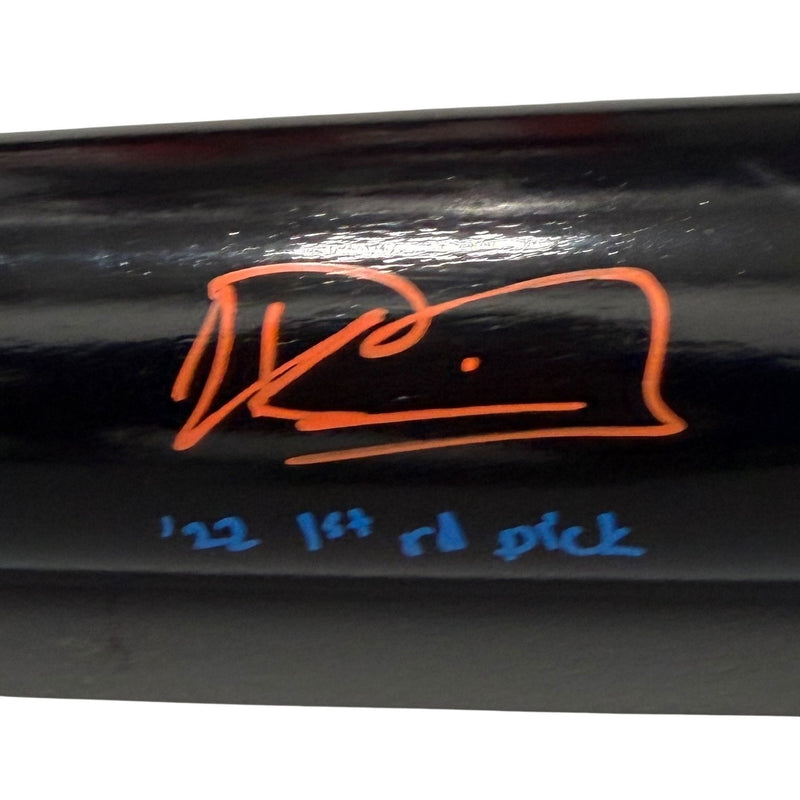 Kevin Parada Signed Rawlings Black Bat "22 1st Rd Pick" Beckett COA