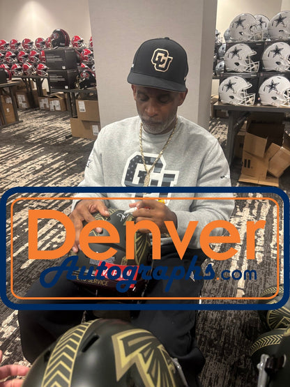 Deion Sanders Atlanta Falcons Signed Authentic 2025 Salute to Service Helmet