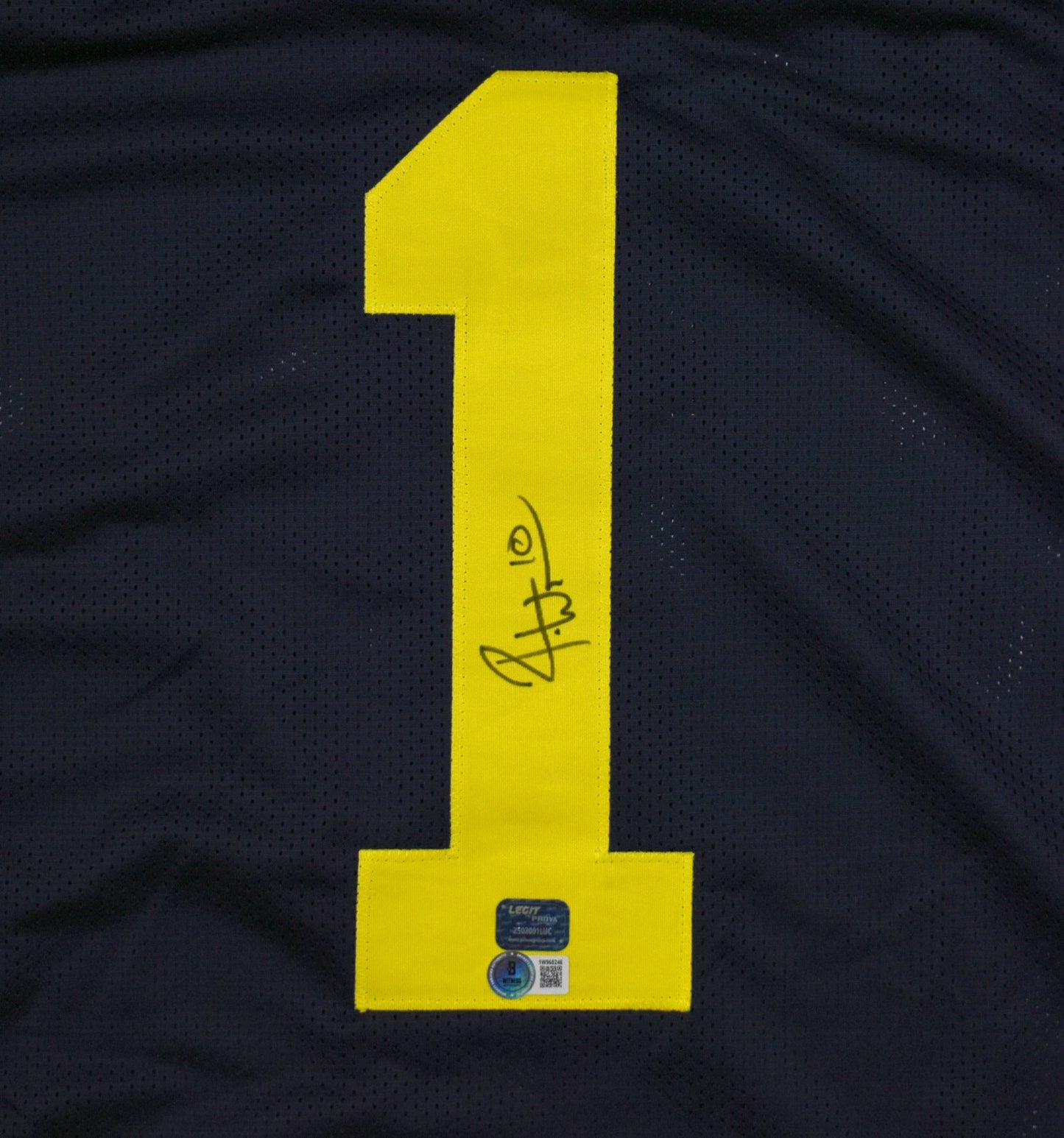 Roman Wilson Signed Blue Custom College Style Jersey
