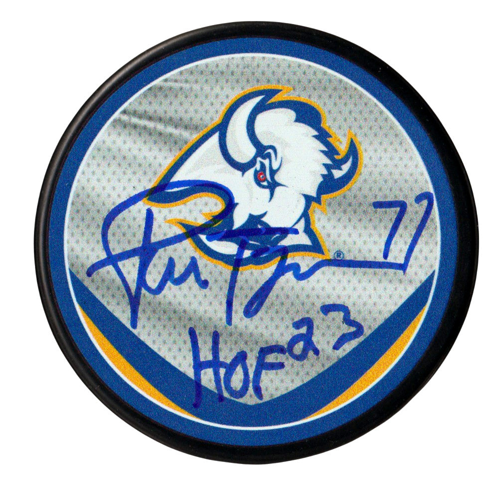 Pierre Turgeon Signed Buffalo Sabres Reverse Retro Puck HOF 23 Beckett BAS