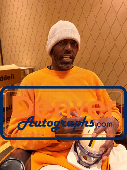 Randy Moss Signed Minnesota Vikings Throwback Mini Helmet