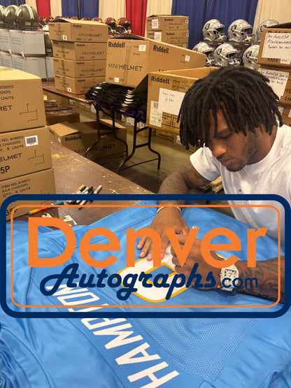 Omarion Hampton Autographed Pro Style Football Jersey
