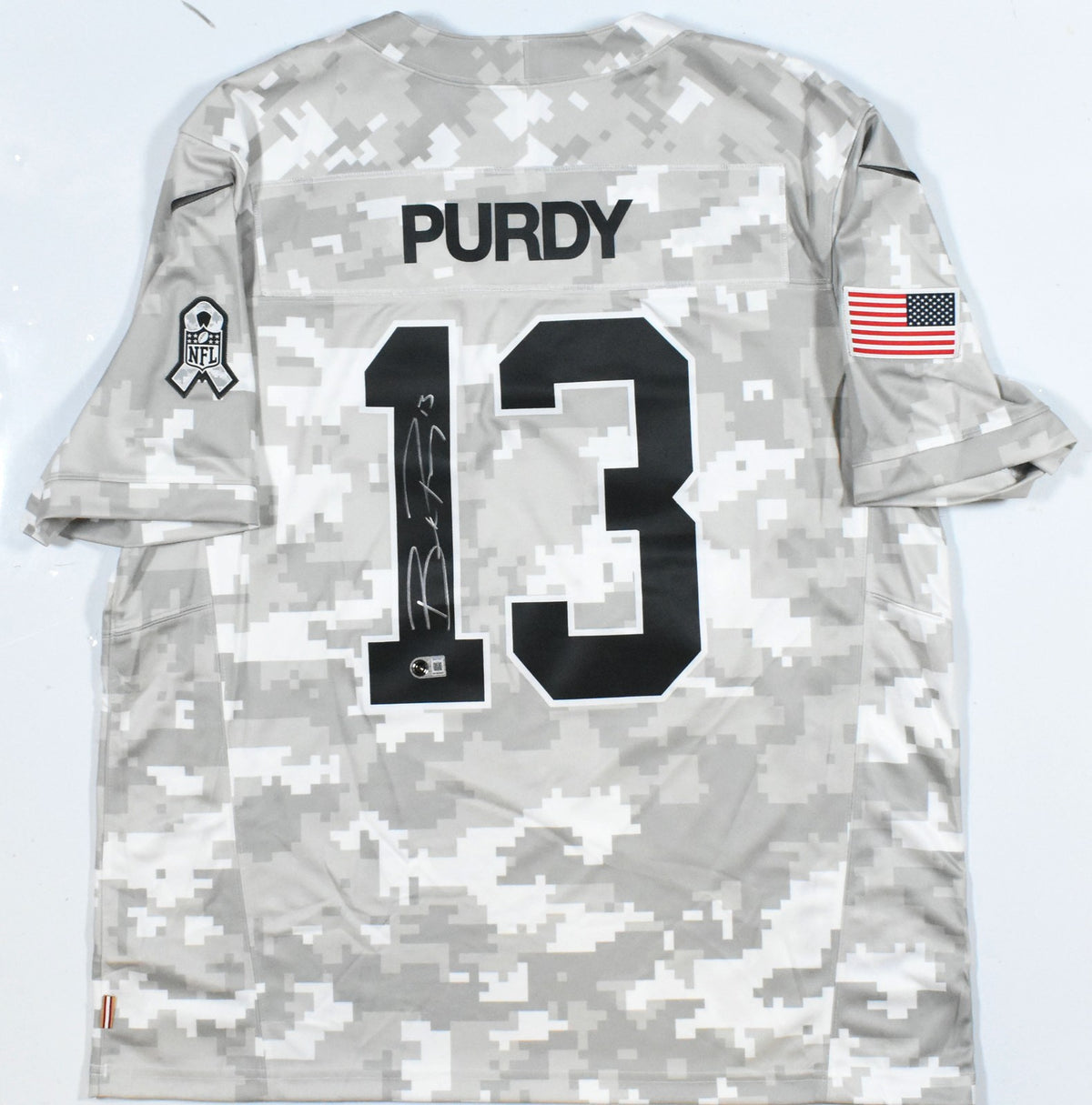 Brock Purdy Signed San Francisco 49ers Salute to Service Nike Jersey