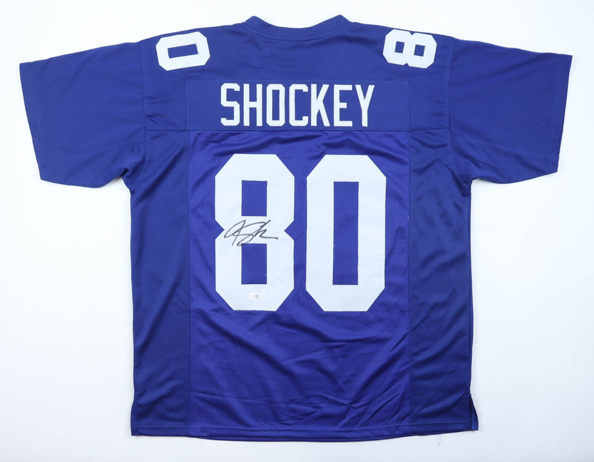 Jeremy Shockey Signed New York Giants Blue Custom Jersey