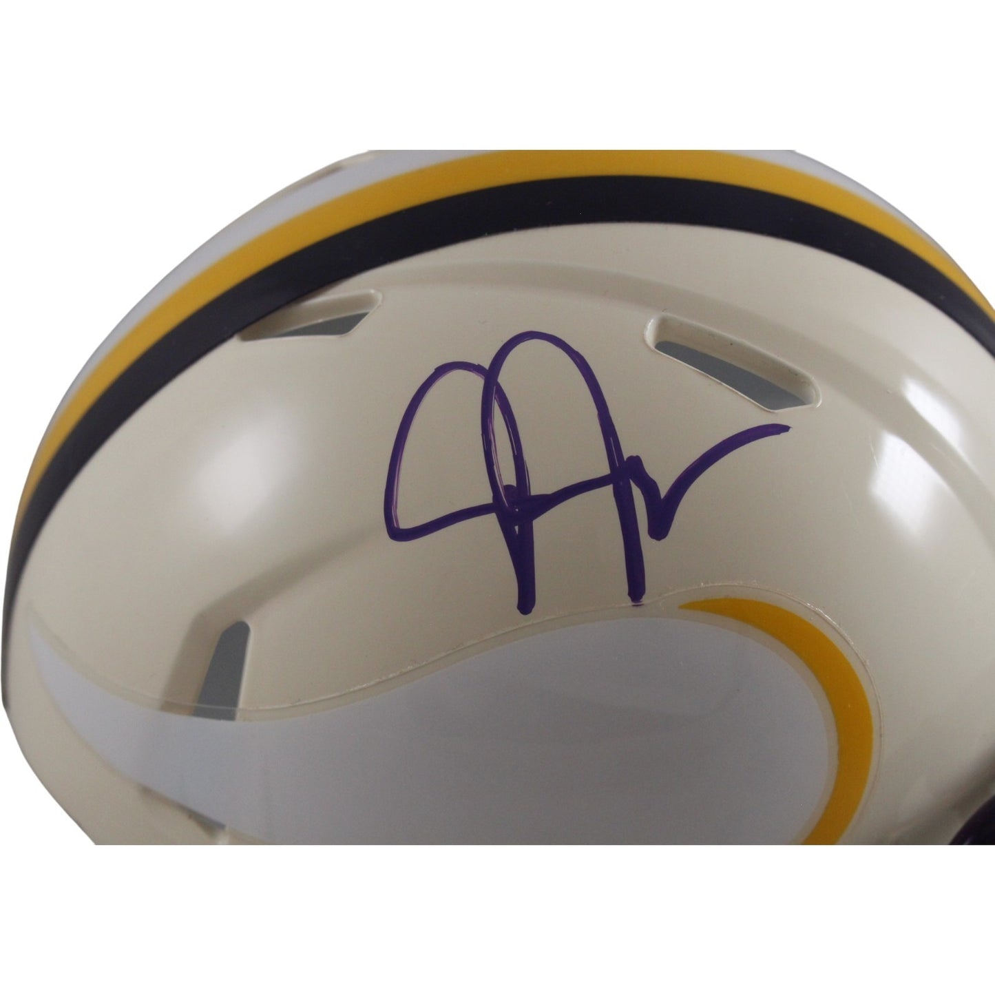 Justin Jefferson Minnesota Vikings Autographed Retro Mini Helmet (Beckett COA)