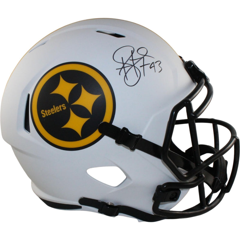 Troy Polamalu Signed Pittsburgh Steelers Full Size Lunar Replica Helmet
