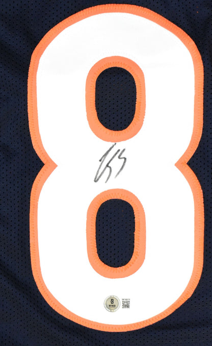 Luther Burden Autographed Chicago Bears Custom Blue Jersey