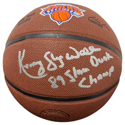 Kenny Walker Signed New York Knicks Basketball - '89 Dunk Champ JSA