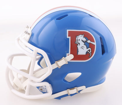 Karl Mecklenburg Signed Denver Broncos Riddell Speed Mini Helmet JSA