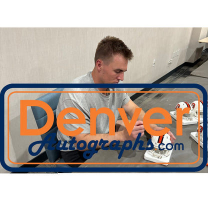 Bo Nix Autographed Denver Broncos 2023 Alternate Mini Helmet
