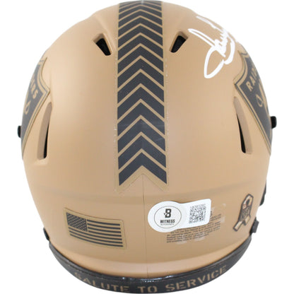 Howie Long Signed Las Vegas Raiders 2022 Salute to Service Mini Helmet