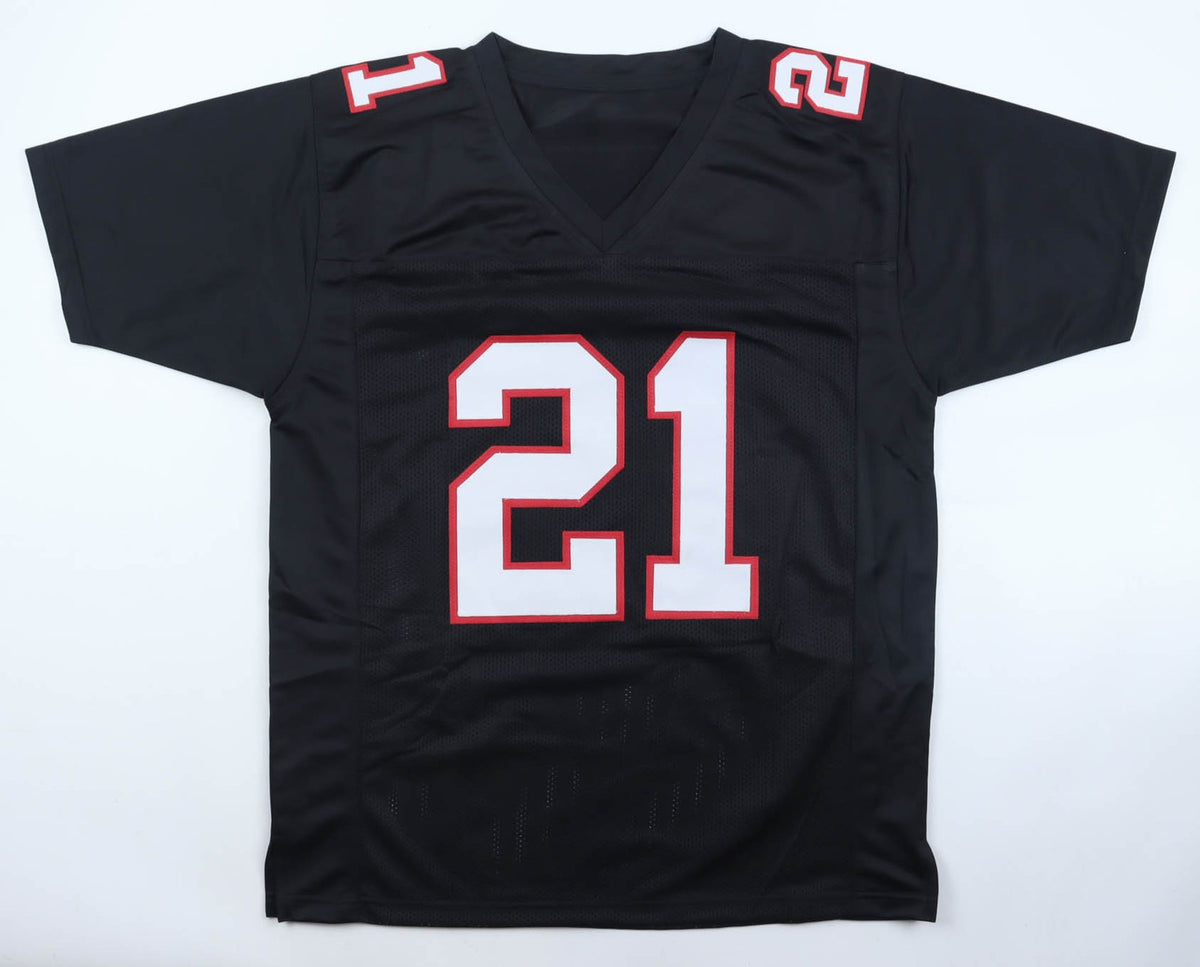 Eric Metcalf Autographed Atlanta Falcons Black Custom Jersey